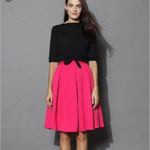Embossed Chicwish Pink Skirt